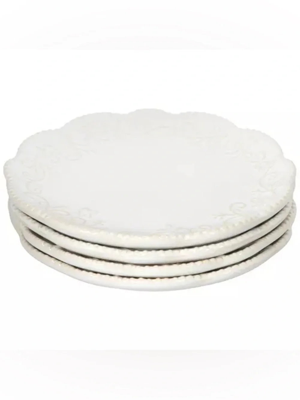 Embossed Scalloped Salad Plates